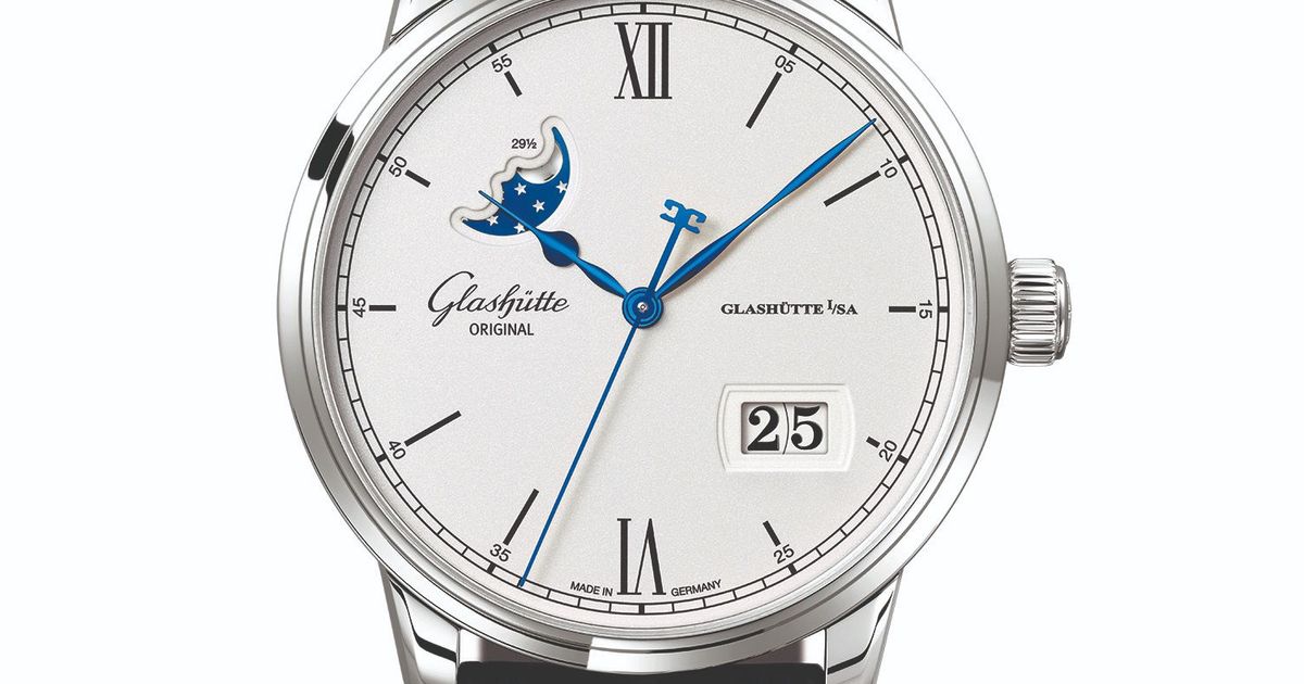 Glashutte Original Senator Excellence Panorama Date Moon Phase Stainless steel Men's Watch