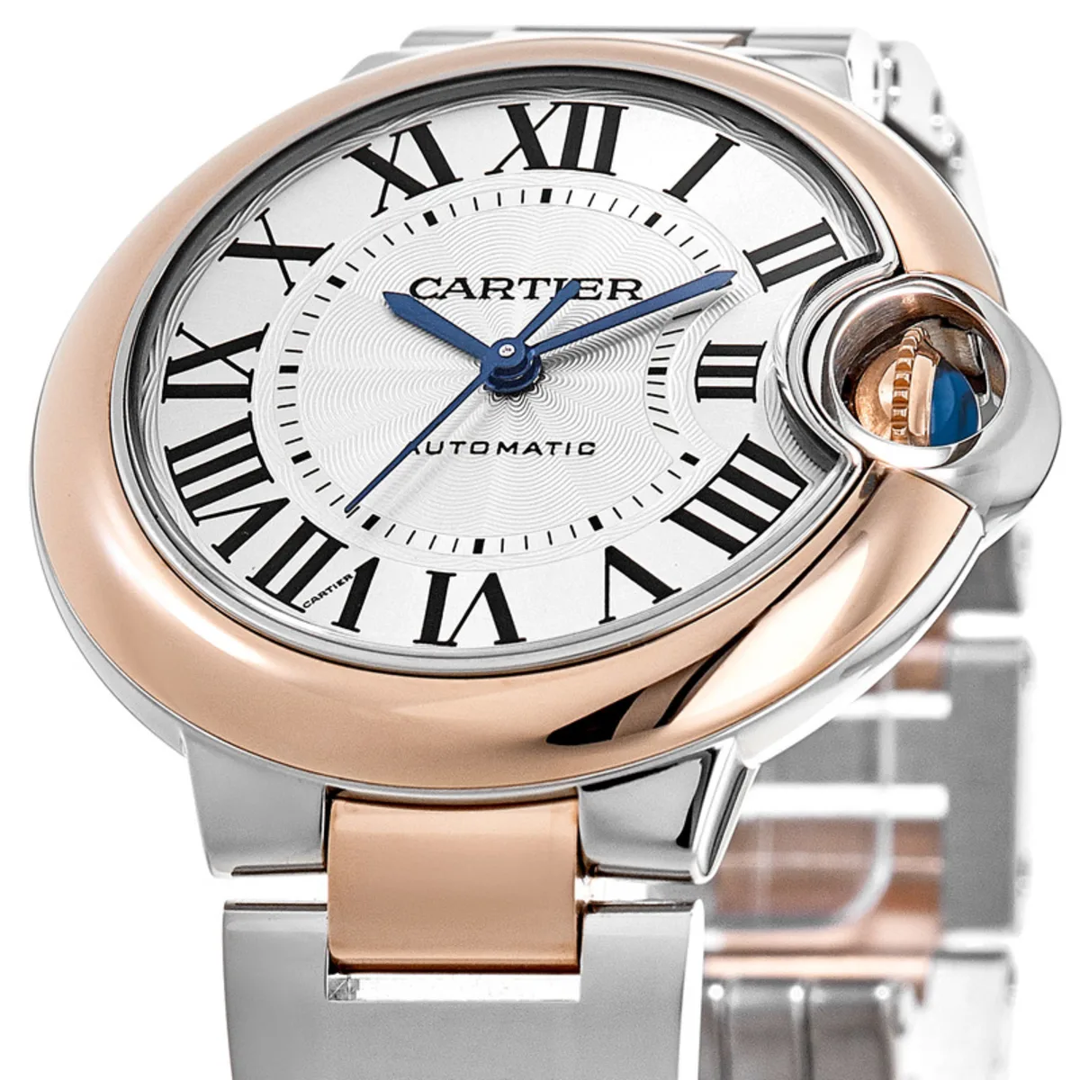 Cartier Ballon Bleu 42 mm Stainless steel & Rose Gold Men's Watch