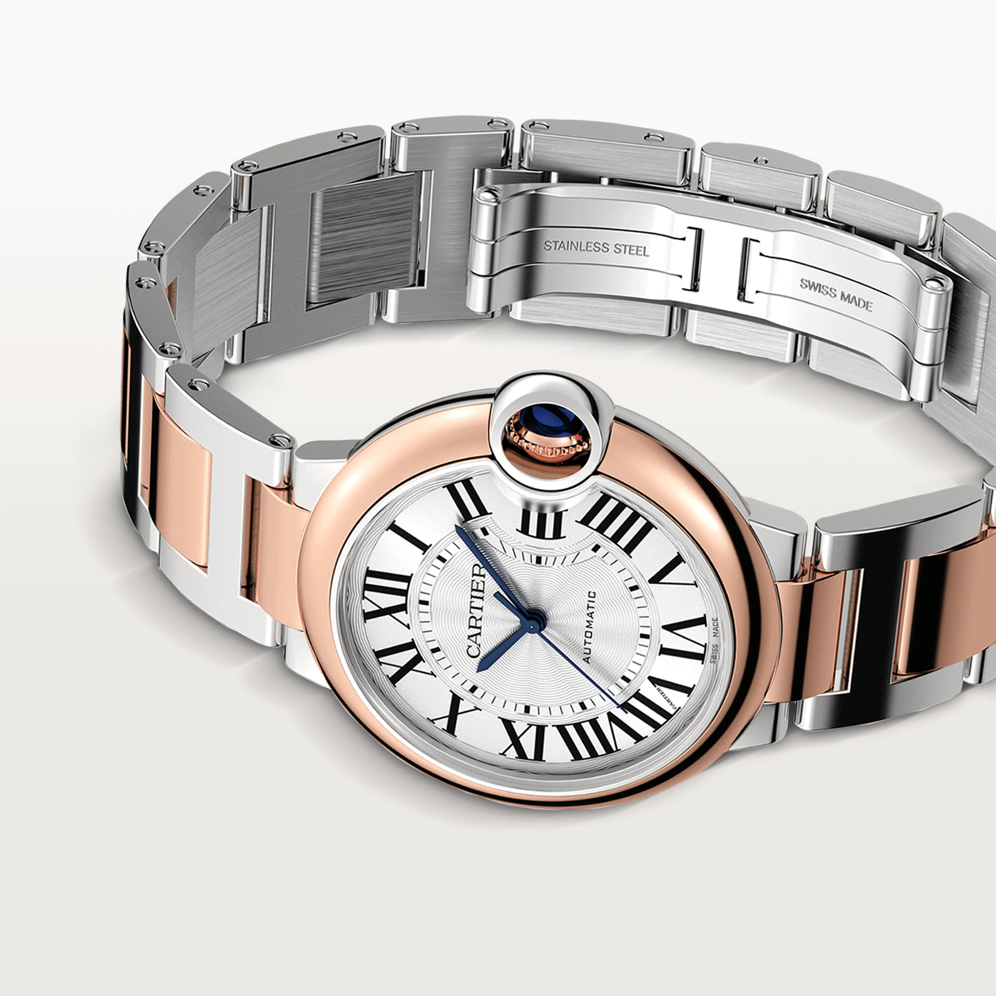 Cartier Ballon Bleu 42 mm Stainless steel & Rose Gold Men's Watch