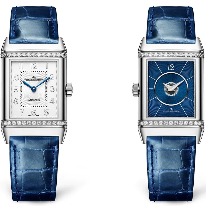 Jaeger-Lecoultre Reverso Classic Duetto Stainless steel Diamonds Lady`s Watch