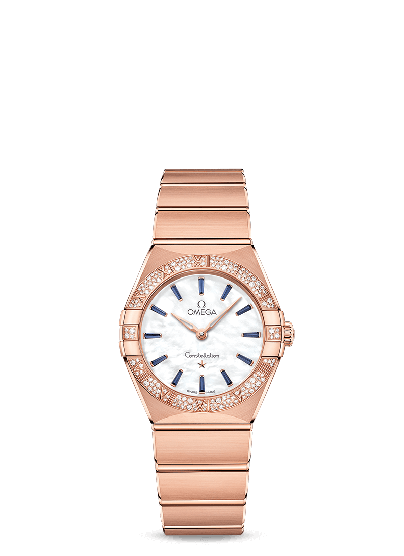 Omega Constellation Quartz 18K Sedna™ Gold & Diamonds & Blue Sapphires Lady’s Watch