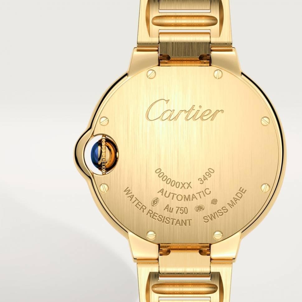 Cartier Ballon Bleu 33 mm Yellow Gold & Diamond Lady's Watch