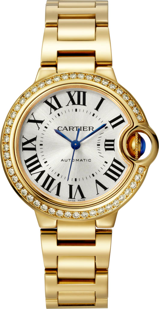 Cartier Ballon Bleu 36mm Yellow Gold & Diamond Lady's Watch