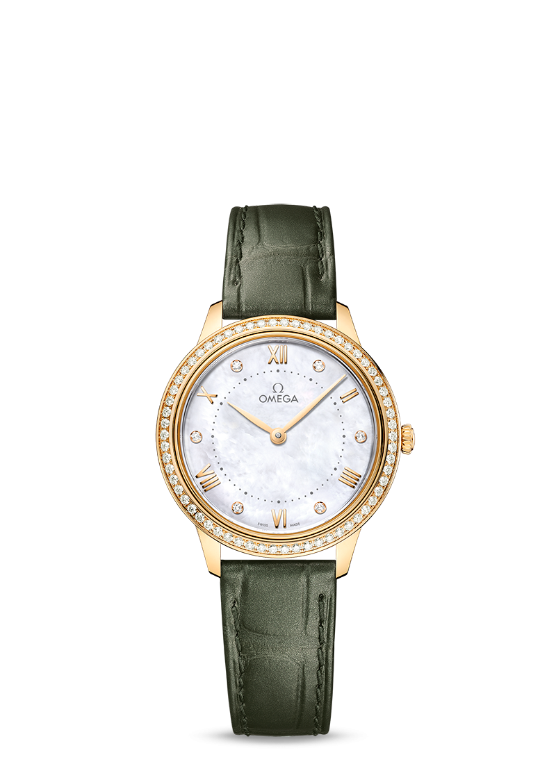Omega De Ville Prestige Quartz 18K Yellow Gold & Diamonds Lady's Watch