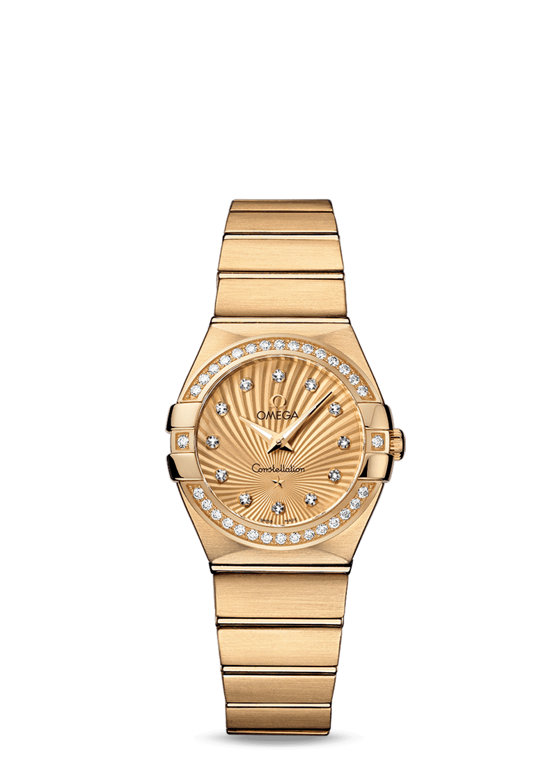 Omega Constellation Quartz 18k Yellow Gold & Diamonds Lady's Watch