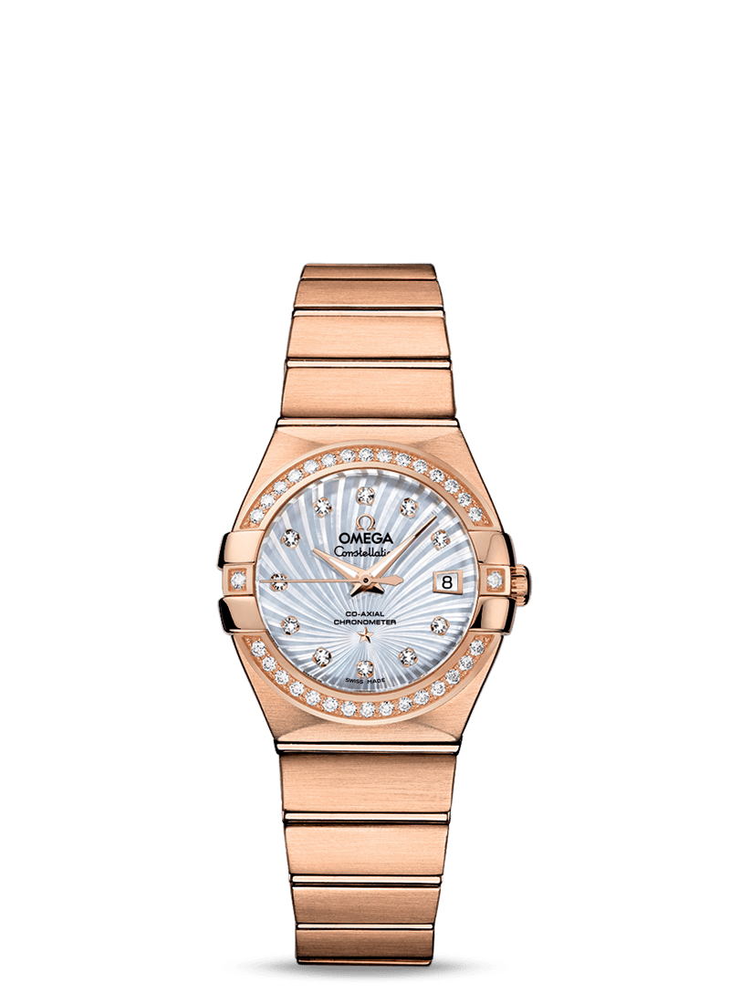 Omega Constellation Co‑Axial Master Chronometer 18K Red Gold & Diamonds Lady's Watch