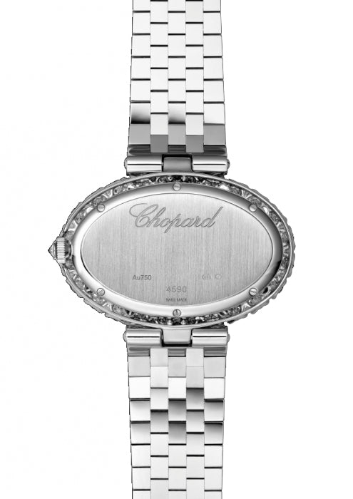 Chopard L’Heure Du Diamant Oval 18K White Gold & Diamonds Ladies Watch