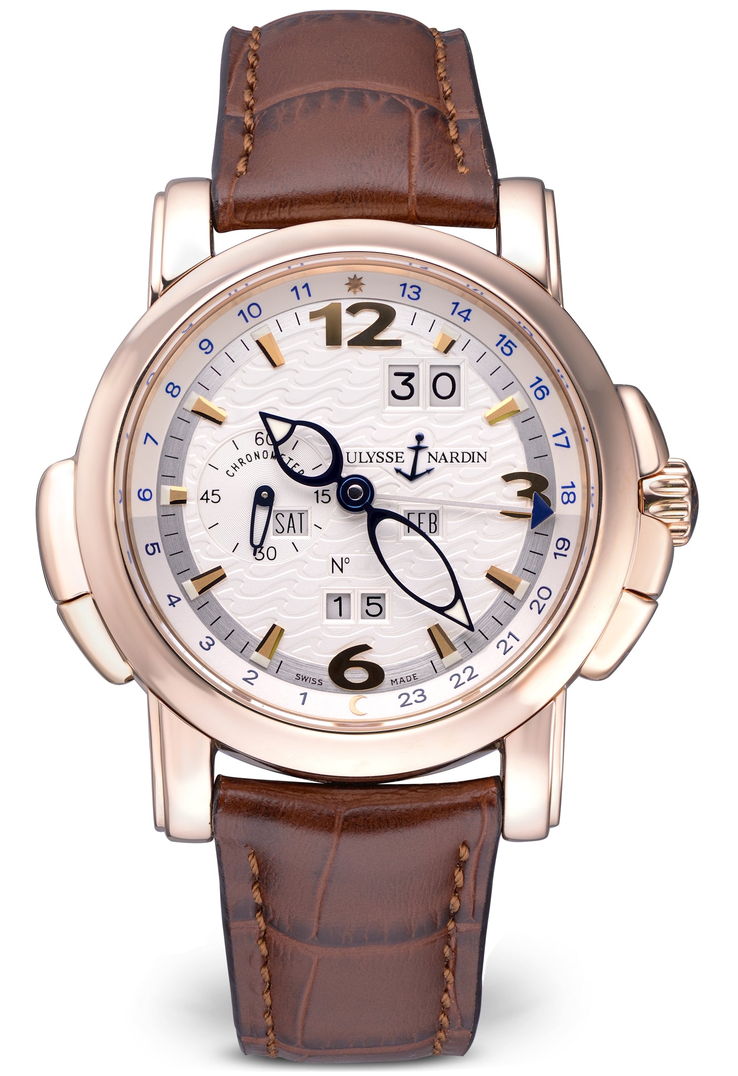 Ulysse Nardin GMT Perpetual Limited Edition 18K Rose Gold Men's Watch