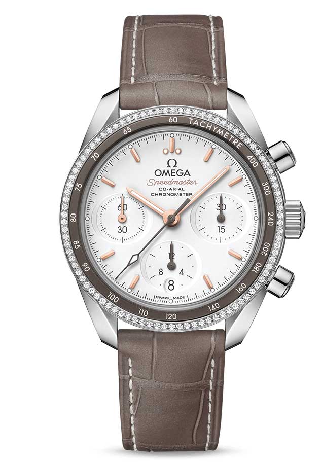 Omega Speedmaster Co-Axial Stainless Steel & Diamonds Unisex Watch