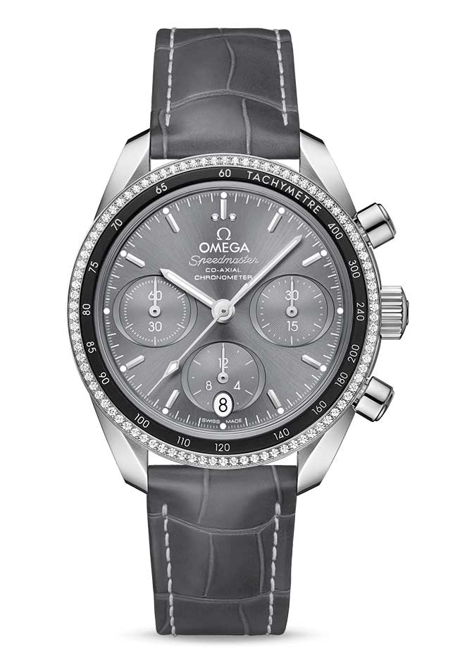Omega Speedmaster Co-Axial Stainless Steel & Diamonds Unisex Watch