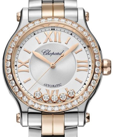 Chopard Happy Sport Stainlees steel and Ethical Rose Gold & Diamonds Ladies Watch