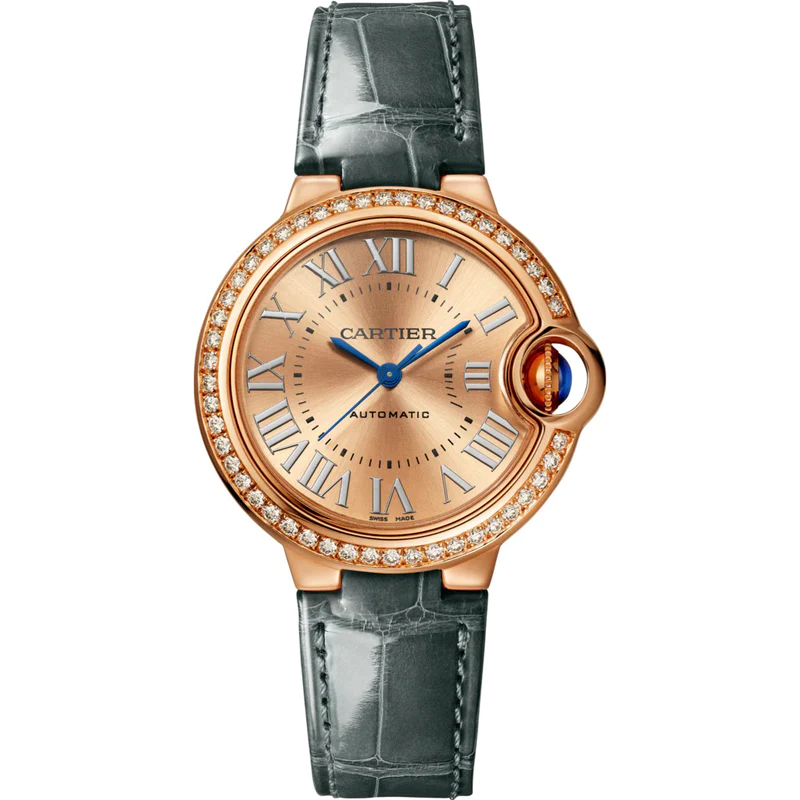 Cartier Ballon Bleu 33 mm Rose Gold & Diamonds Lady's Watch