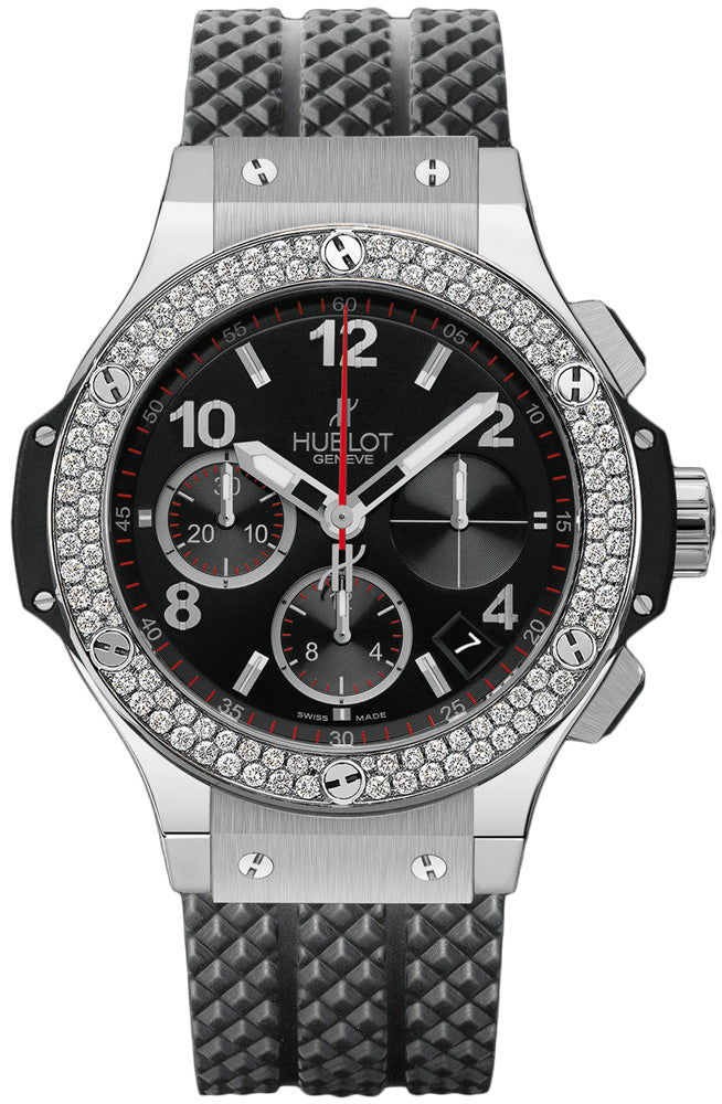 Hublot Big Bang Stainless Steel Rubber Diamonds Automatic Men's Watch