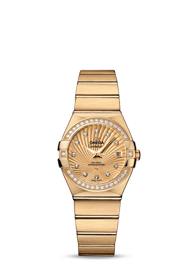 Omega Constellation Co‑Axial Master Chronometer 18K Yellow Gold & Diamonds Lady's Watch