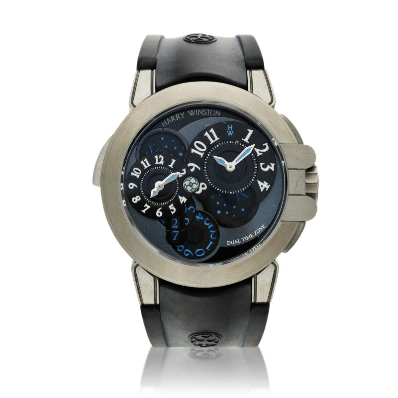 Harry Winston Ocean Dual Time Project Z4 18K White Gold Men's Watch