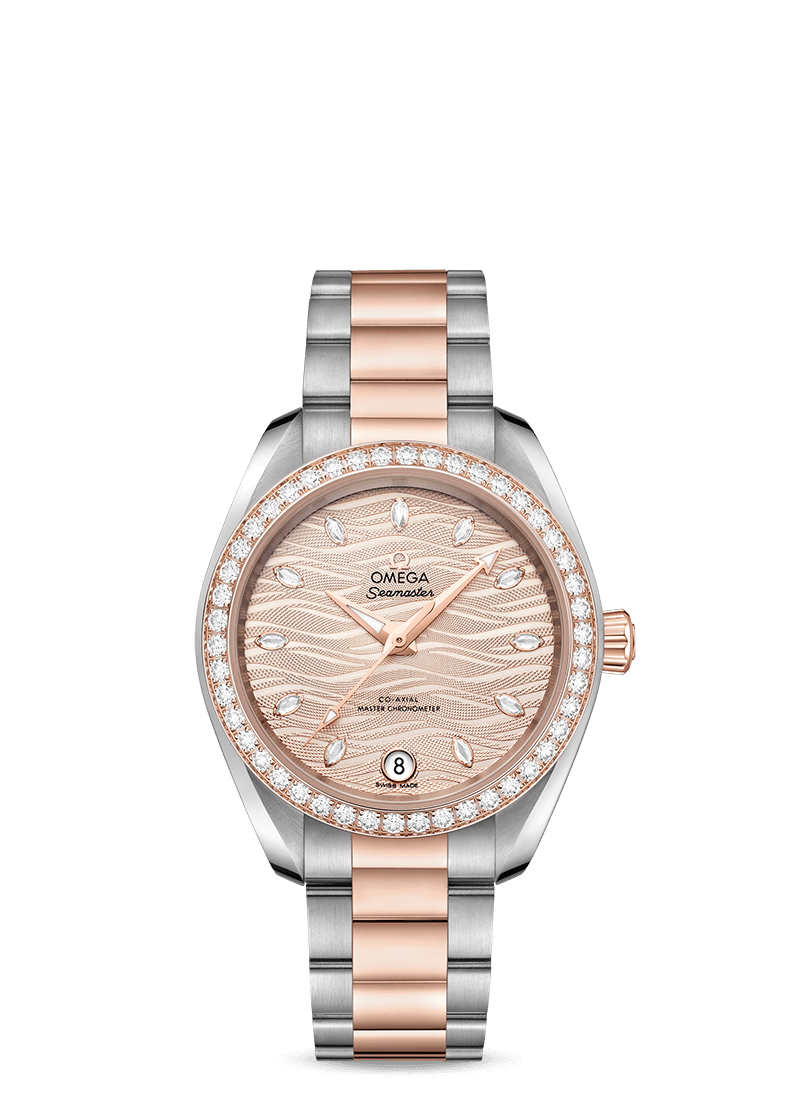 Omega Seamaster Aqua Terra Co-Axial Master Chronometer Stainless Steel & 18K Sedna™ Gold & Diamonds Lady's Watch