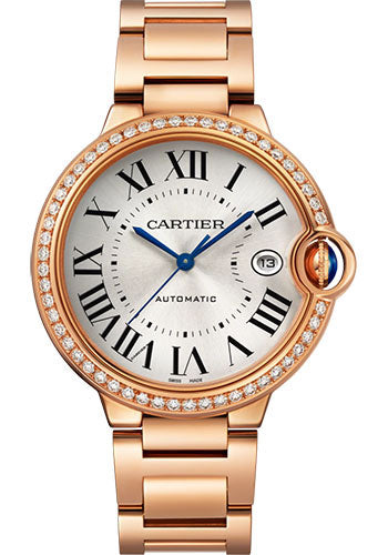 Cartier Ballon Bleu 40 mm Rose Gold & Diamonds Men's Watch