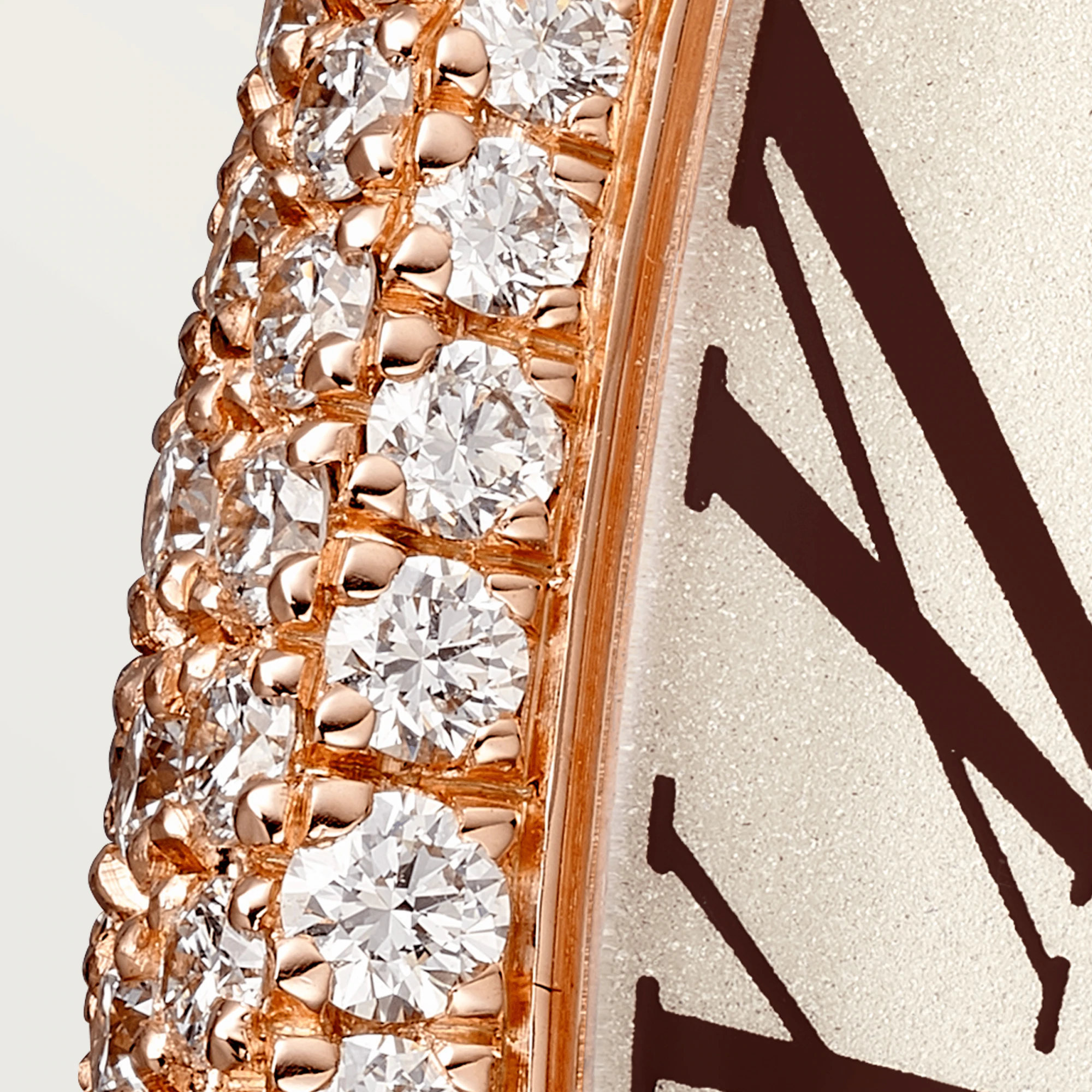 Cartier Baignoire 18K Rose Gold & Diamonds Ladies Watch