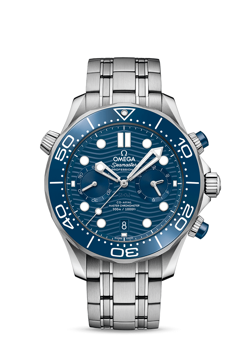 Omega Seamaster Diver Co-Axial Chronometer Chronograph Stainless Steel Men's Watch