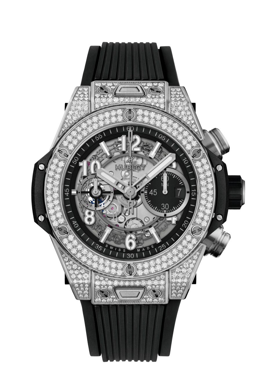Hublot Big Bang Unico Titanium & Diamonds Pave Men`s Watch