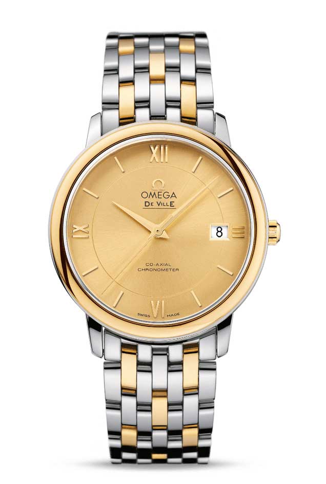 Omega De Vile Prestige Co-Axial 18K Yellow Gold & Stainless Steel Men's Watch