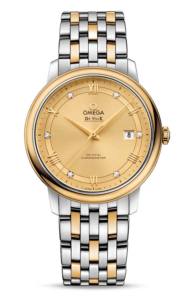 Omega De Vile Prestige Co-Axial 18K Yellow Gold & Stainless Steel Men's Watch