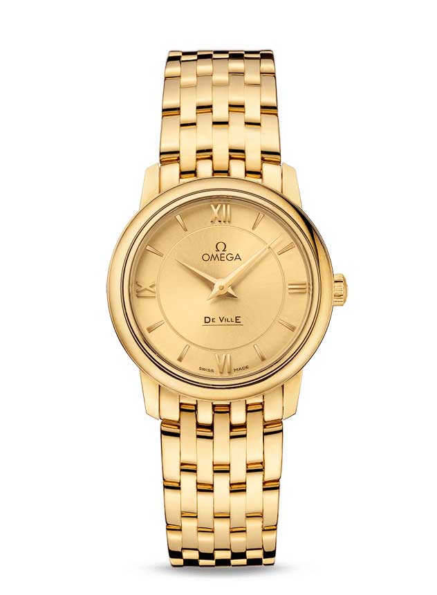 Omega De Vile Prestige 18K Yellow Gold Ladies Watch