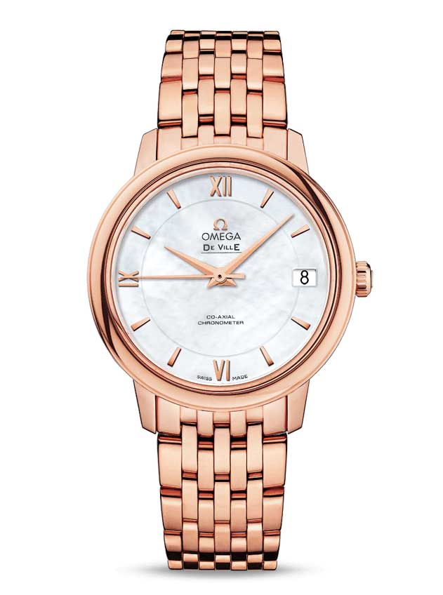 Omega De Vile Prestige Co-Axial 18K Red Gold Ladies Watch