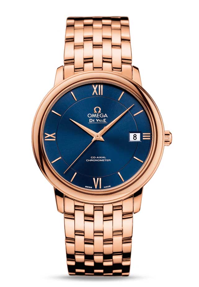 Omega De Vile Prestige Co-Axial 18K Red Gold Men's Watch