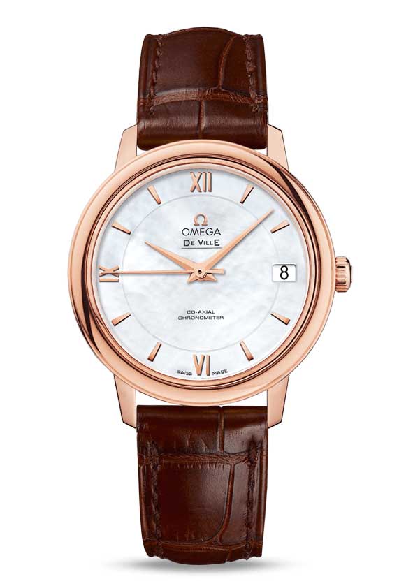 Omega De Vile Prestige Co-Axial 18K Red Gold Ladies Watch