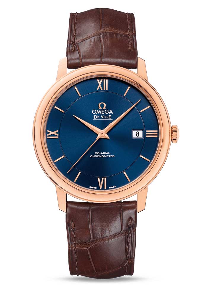 Omega De Vile Prestige Co-Axial 18K Red Gold Men's Watch