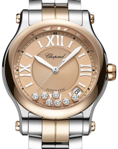 Chopard Happy Sport Stainlees steel and Ethical Rose Gold  & Diamonds Ladies Watc