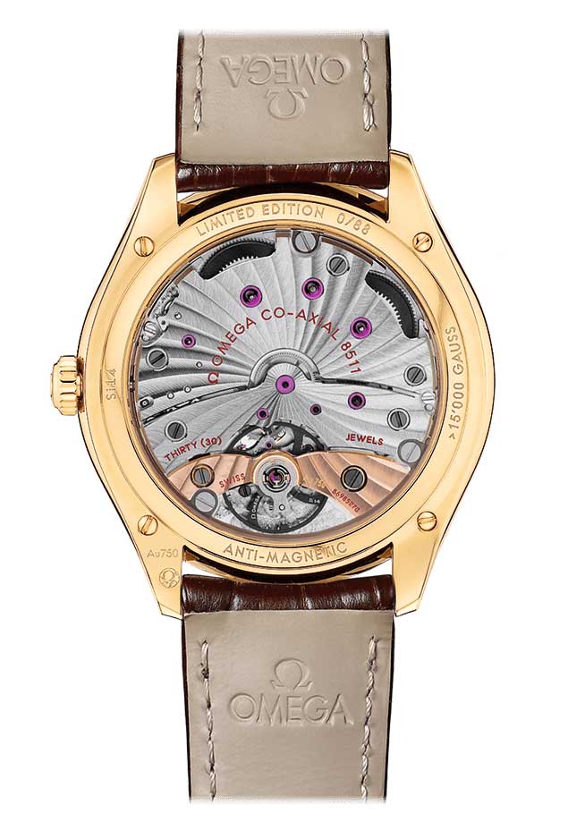 Omega De Vile Tresor Master Co-Axial 18K Yellow Gold & Diamonds Unisex Watch