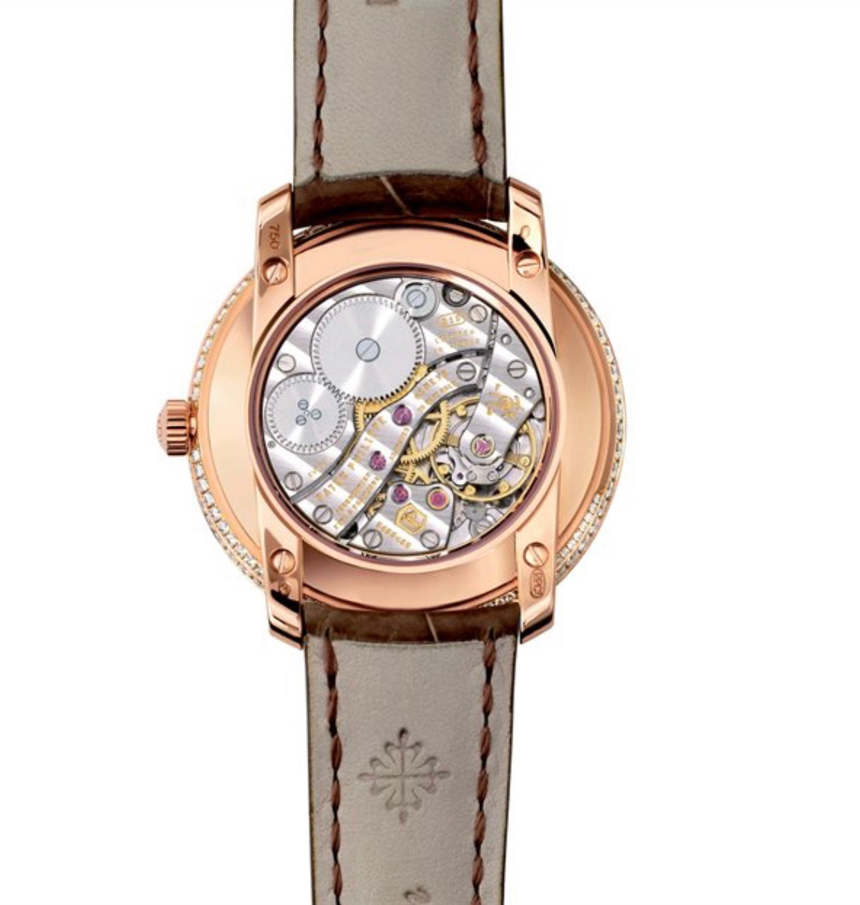 Patek Philippe Complications Ribbon Joaillerie Moon Phases 18K Rose Gold & Diamonds Ladies Watch