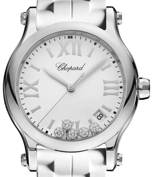 Chopard Happy Sport Stainless Steel& Diamonds Ladies Watch