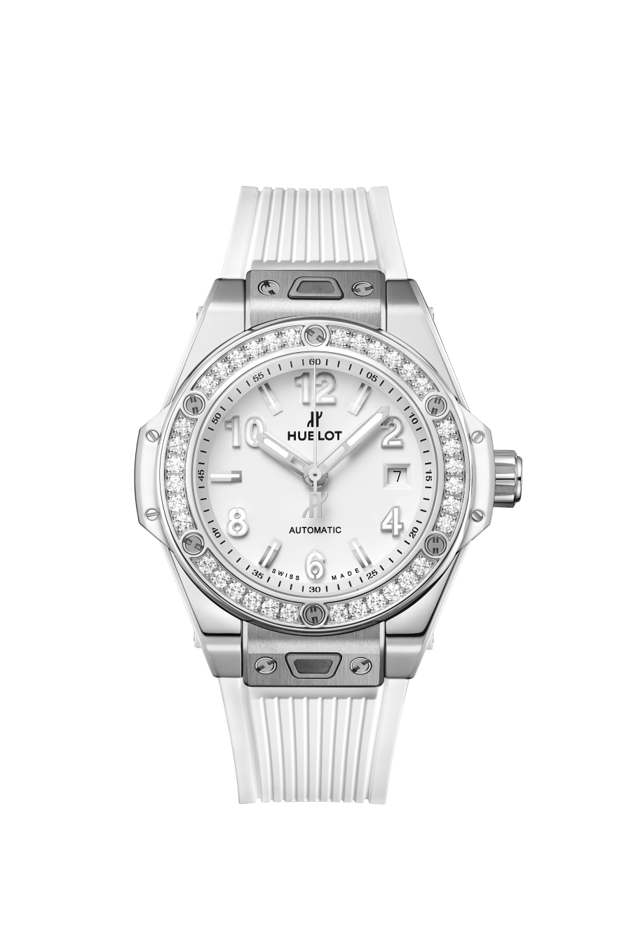 Hublot Big Bang 33mm One Click Steel White Pave Watch