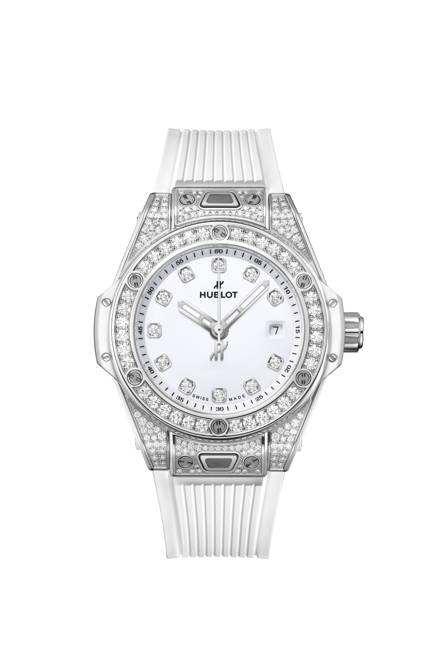 Hublot Big Bang 33mm One Click Steel White Pave Watch