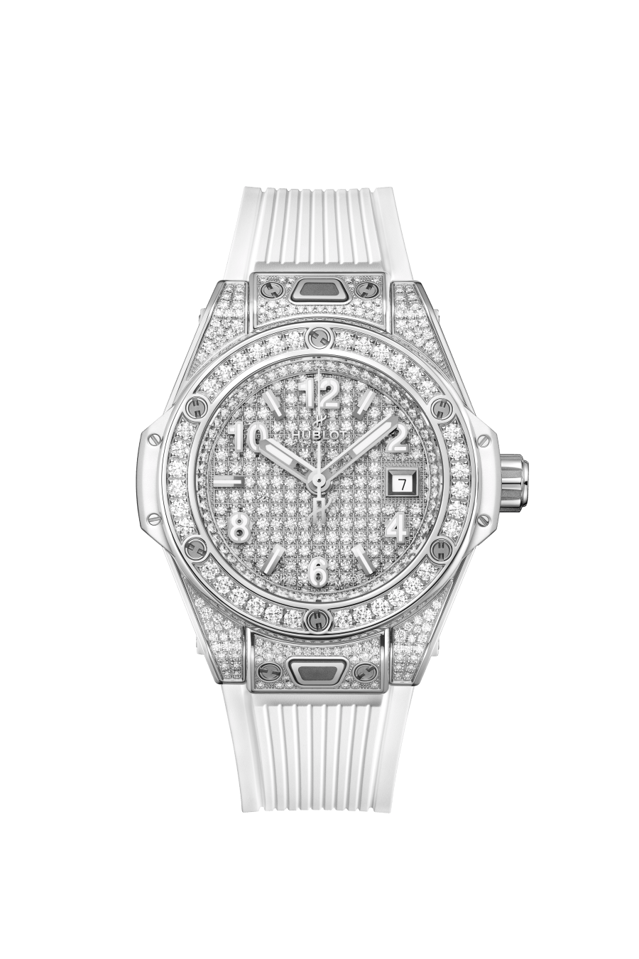 Hublot Big Bang 33mm One Click Stainless Steel Full Pave Watch