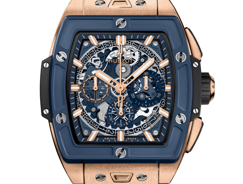 Hublot Spirit of Big Bang Chronograph 18K King Gold & Blue Ceramic Man's Watch