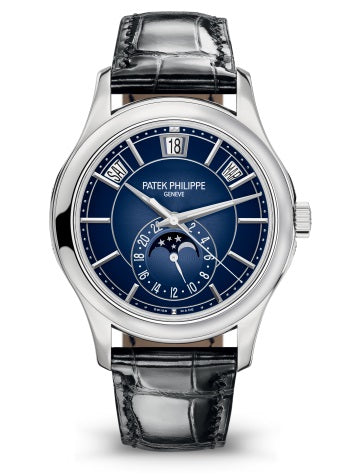Patek Philippe Complications Moonphase 18k White Gold Men's Watch
