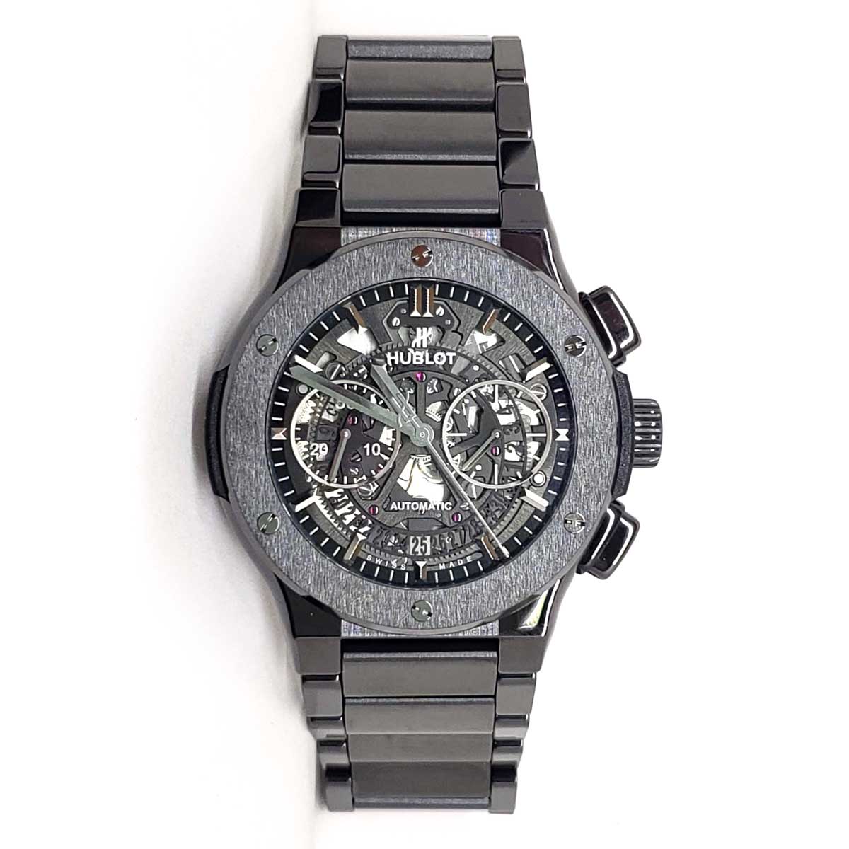 Hublot Classic Fusion 45mm Automatic “Aero” Chronograph  Ceramic Bracelet Watch
