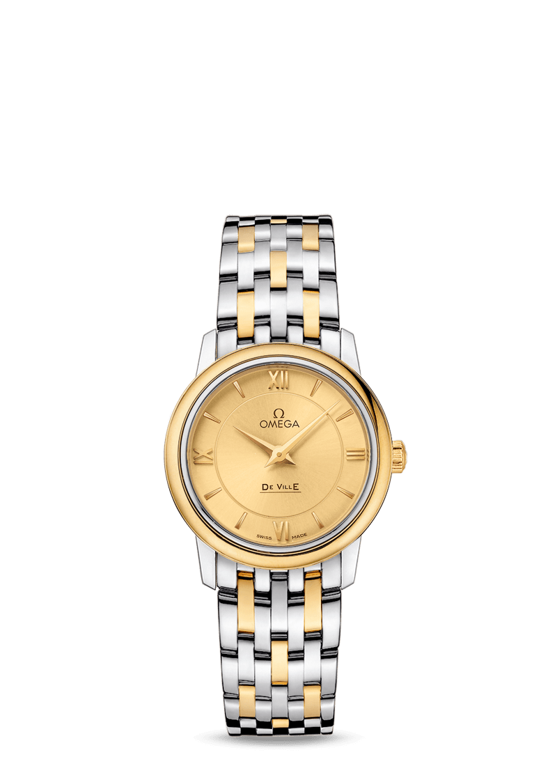 Omega De Ville Prestige Quartz Stainless steel  & 18K Yellow Gold Lady's Watch