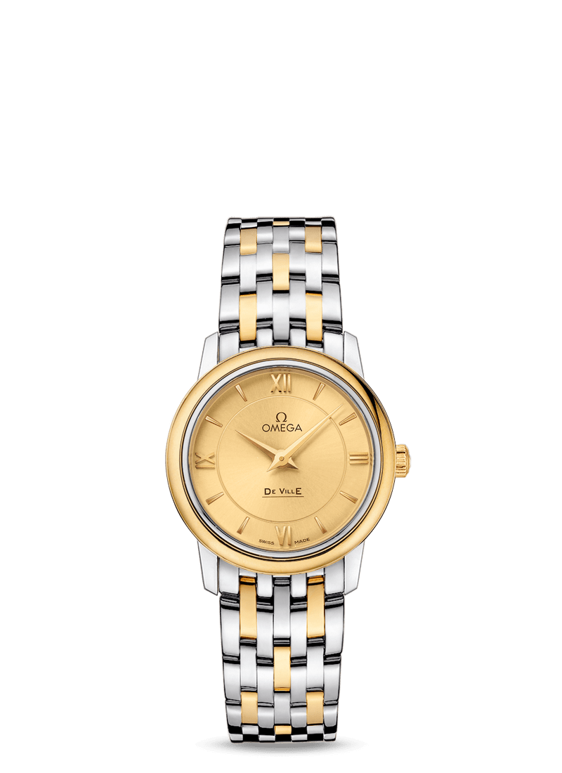 Omega De Ville Prestige Quartz Stainless steel 18K Yellow Gold Lady s Watch
