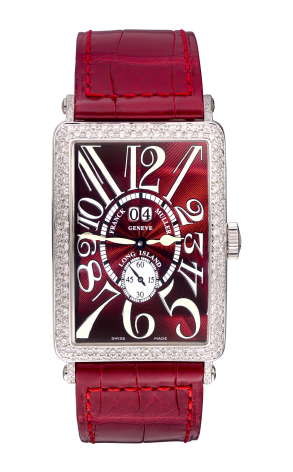 Franck Muller Long Island Big Date 18K White Gold Diamonds