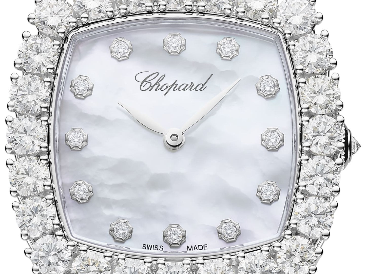 Chopard L’Heure Du Diamant 18K White Gold & Diamonds Ladies Watch