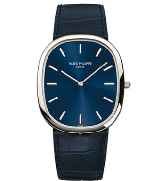 Patek Philippe  Golden Ellipse Blue Dial Platinum Watch 5738P-001