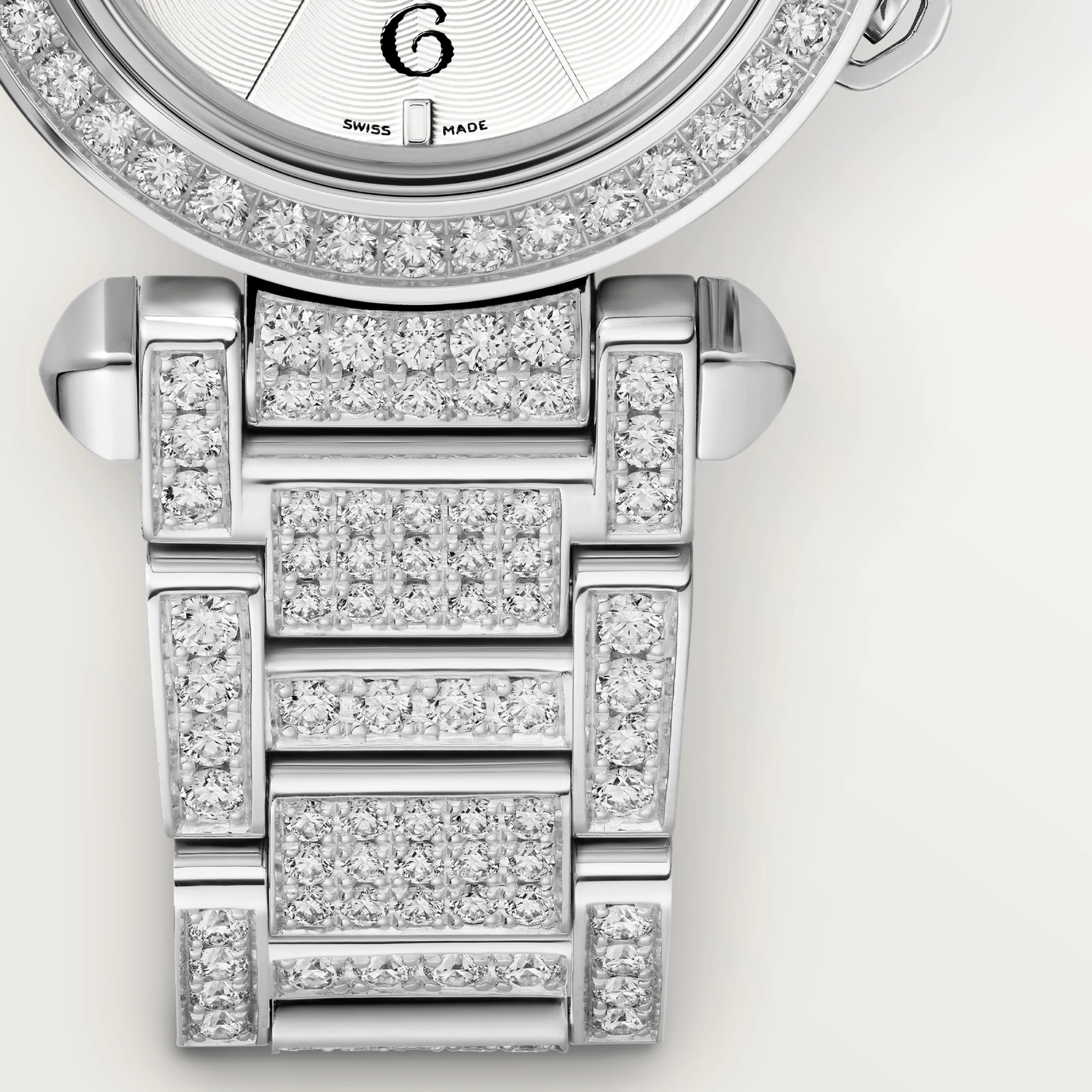 Cartier Pasha 30 mm White Gold & Diamonds Lady's Watch