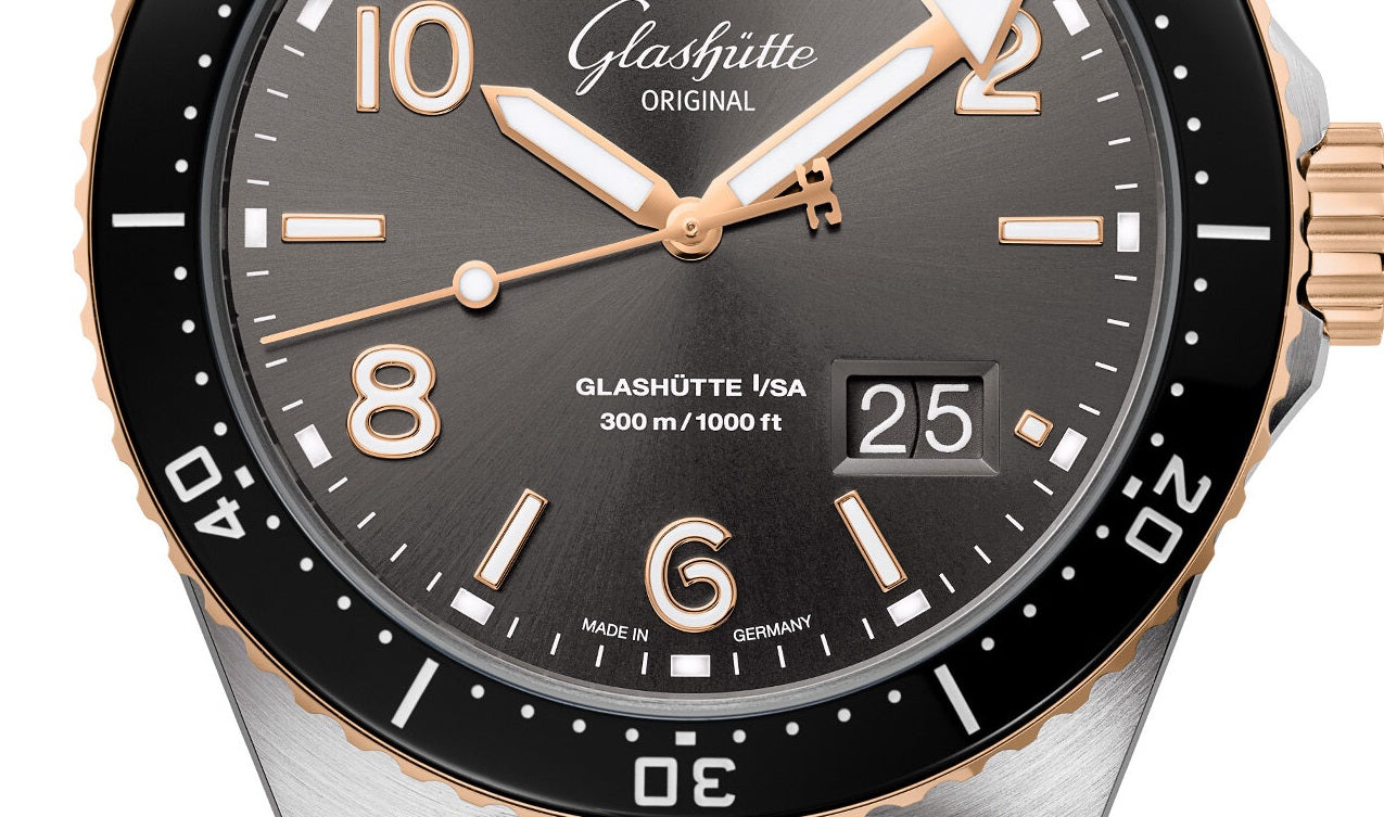 Glashutte Original Spezialist SeaQ Panorama Date Stainless steel & Red Gold Men's Watch