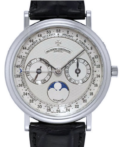 Vacheron Constantin Triple Date Moonphase 18K White Gold Men's Watch