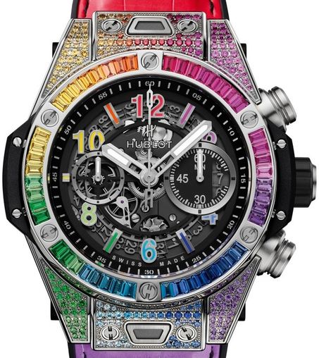 Hublot Unico Big Bang Titanium & 18K White Gold & Colored Gemstones Men's Watch